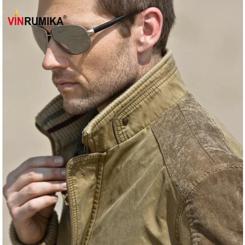 Large Size M-5XL 2020 Autumn Europe Mens Classic Brand Good Quality 100% Cotton Khaki Jackets Man Spring Black Blue Jacket Coat