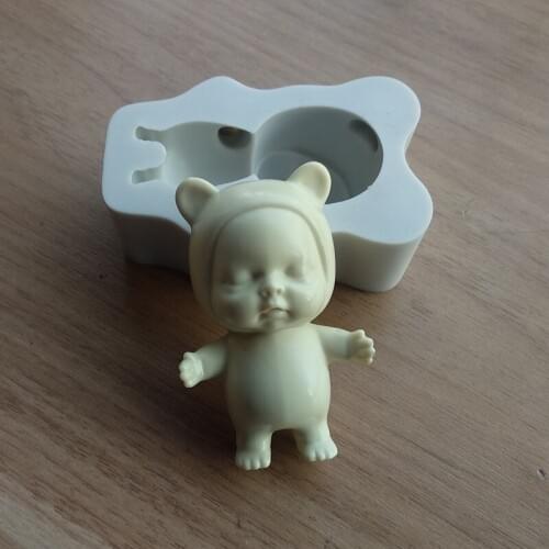 NEW 3D Baby Silicone Mold Fondant Silicon Mold Cake Decoration Mold Sleeping Baby Kitchen AaccessoriesSQ1858