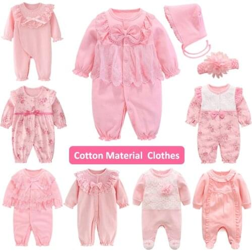 New born baby girl clothes&romper cotton long sleeves fall baby costume newborn baby jumpsuit 0 3 months princess style toddler