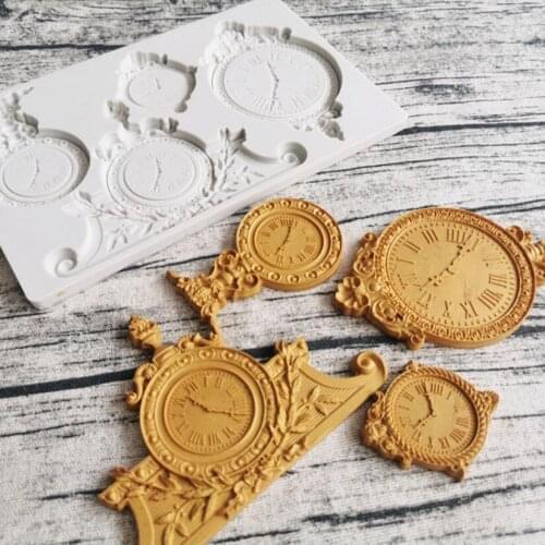 Wholesale 10 pcs Silicone Mold Clocks Sugarcraft Cupcake Chocolate Baking Mold Fondant Cake Decorating Tools