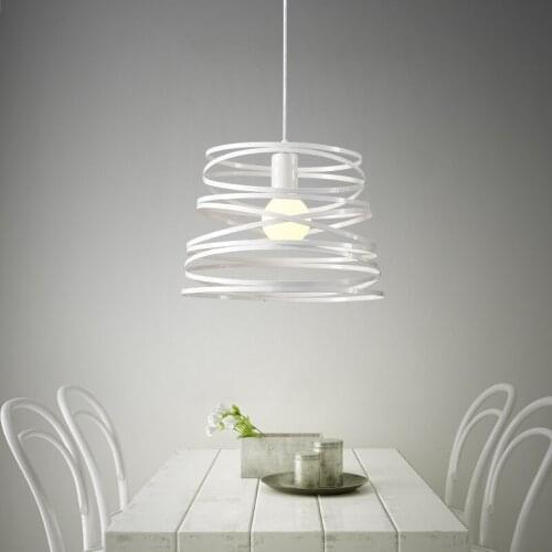 Simple modern artistic Iron ripple wave Chandelier balcony aisle restaurant table Bar Cafe lamp