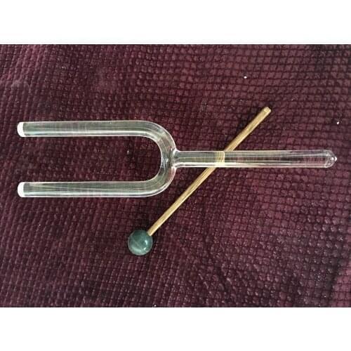 Crystal tuning fork with any ONE perfect musical note C C# D D# E F F# G G# A A# B for medicine healing & Medical treatment