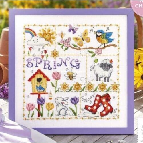 Drop Shipping Embroidery Spring Bird Cross Stitch Pattern Maker Philippi with 100% Cotton Flosses & Free Shipping for Wall Decor