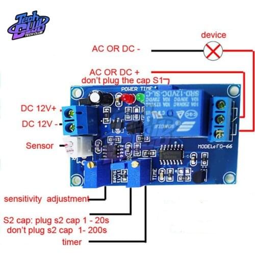 DC 12V Photoresistor Delay Relay Module Switch On/Off Sensor Timer Adjustable Potentiometer Controller With Wires For Car Board