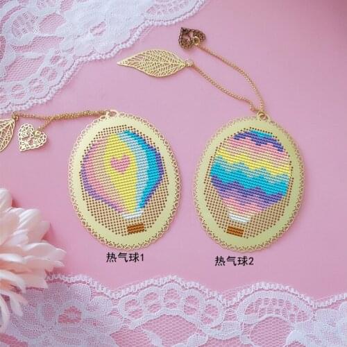 S Romantic Rainbow Hot Balloon Craft Stich Cross Stitch Bookmark Needlework Embroidery Crafts Counted Cross-Stitching Kit