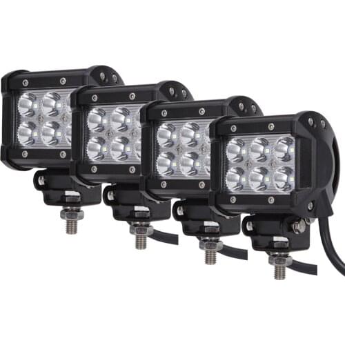18W Spot Beam LED Work Light Bar Driving Fog Headlight for Truck Tractor Motorcycle Boat 12V 24V Off Road Accessories