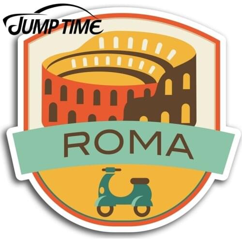 Jump Time for Roma Italy Rome Travel Vinyl Stickers Sticker Laptop Luggage Truck Window Bumper Decal Waterproof Accessories