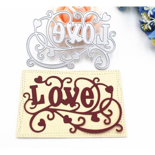10.5*7.5cm love embossing DIY Metal Cutting Dies 3D DIY Scrapbooking Carbon Sharp Craft Die Photo Invitation Cards Decoration