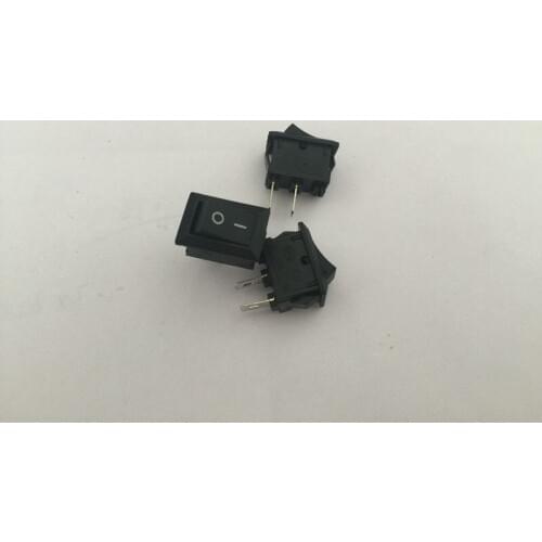 10pcs AC 250V 3A AC 125V 6A 2 Pin ON/OFF I/O SPST Snap in Mini Boat Rocker Switch 10*15mm