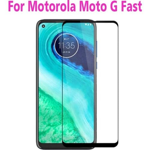 2PCS Full Cover Full Glue Tempered Glass For Motorola Moto G Fast Screen Protector 9H protective film For Moto G Fast glass