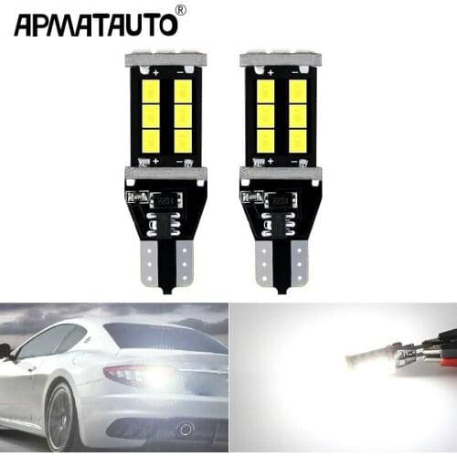 2pcs T15 led 921 W16W LED Bulb Car Backup Reverse Lights For Opel Combo Box Meriva B Mokka Zafira Tourer