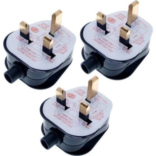 5 pcs UK, Ireland, Malaysia, Singapore, HK Fused Rewireable Plug BS1363 13A Fused