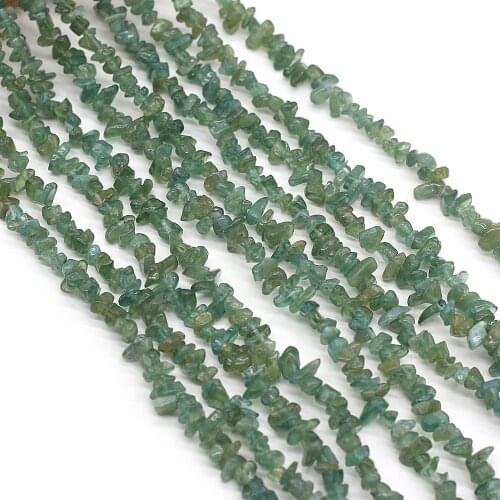 Natural Green Aventurines Beads Fashion Gravel Beads Irregular Chip for Making Jewelry Necklace Size 3x5-4x6mm Length 40cm