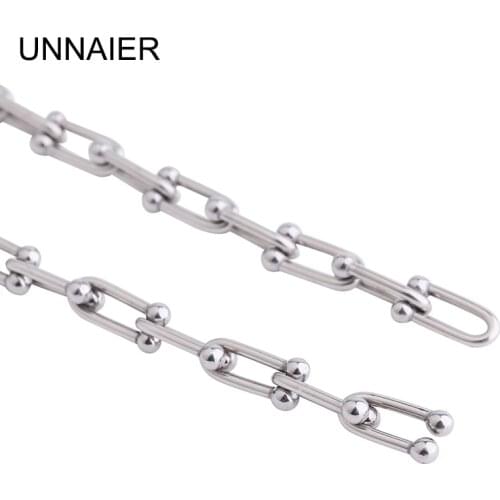 Titanium steel stainless steel chain diy homemade material metal necklace bracelet handmade accessories U-shaped bead chain