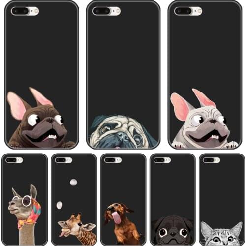 Back Cover For iPhone 6 S 6S 7 8 X XR XS Max Pug Dog Cat Alpaca Silicone Soft Phone Case For Apple iPhone 6 S 6S 7 8 Plus Case