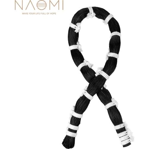 NAOMI 1 Bulk 250g 80cm Length Black Horsehair Authentic Mongolia Black Horse Hair Durable For Double Bass Bows