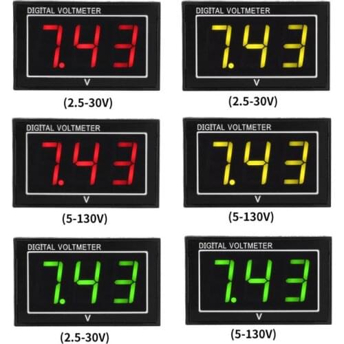 Digital LED Display Waterproof High Accuracy Voltmeter DC Voltage Meter Panel 1pc