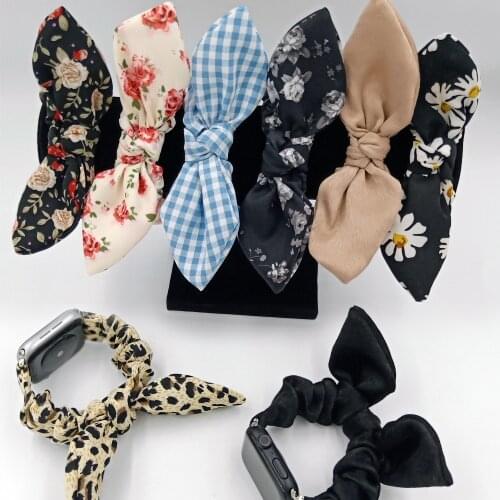 Scrunchie Elastic Watch Band for Apple Watch 40mm 38mm 42mm Butterfly Bracelet for Apple Watch 6 Band 44mm Iwatch serie 5 4 3 SE