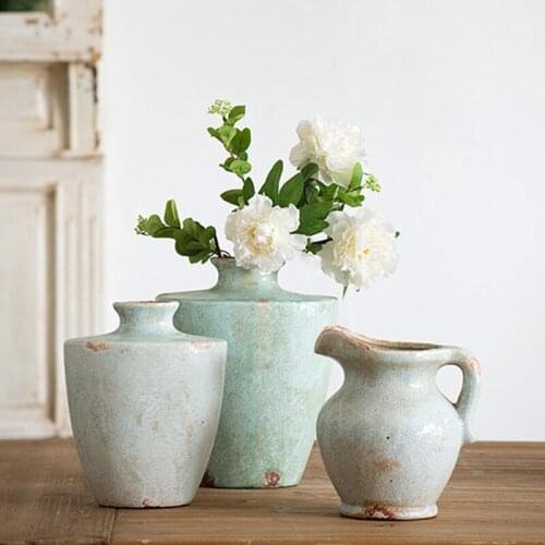 Porcelain Vase Retro Indoor Desk Modern Ceramic Vase Floor Office Accessories Minimalist Decor Geometric Jarrones Vases BG50VS