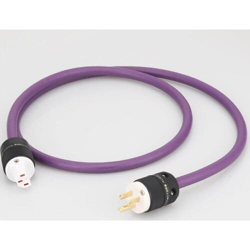 1.5m ac-313 6N power cable with gold plated US power plug CD AMP hifi power cord cable