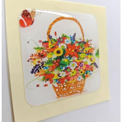 Dome resin epoxy sticker customized custom logo 3d epoxy wall sticker silver chrome diamond