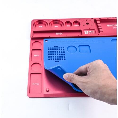 Kailiwei Multifunctional Aluminum Alloy Base Fix Microscope Fixed Base Integrated Aluminum Alloy Mat Mobile Phone PCB Repair Pad