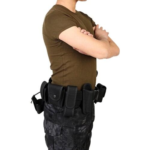 Modular Tactical Belt Duty Belt Police Security Law Enforcement Military Duty Utility Belt with Pouches Holster Gear