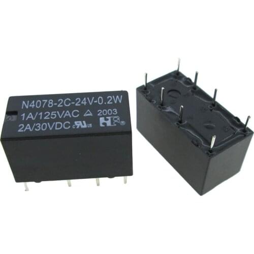 HOT NEW N4078-2C-24V-0.2W N4078-2C-24V N4078-2C N4078 4078 24VDC 24V FORWA DIP8