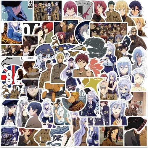 10/50pcs/set Cartoon Anime 86-EightySix- Graffiti Stickers for Laptop Diy Case Kids Helmet Mixed Guitar Luggage Skateboard