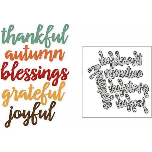 New Christmas Joyful Blesssings Words 2020 Metal Cutting Dies for DIY Scrapbooking and Card Making Decor Embossing Mold No Stamp
