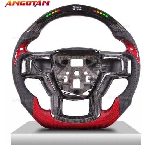 Steering Wheel Fit For Ford 100% Carbon Fiber Perforated Leather Steering Wheel