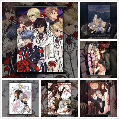 Vampire Knight Kuran Kaname Yuki Kiryu Zero Anime manga wall Poster Scroll B