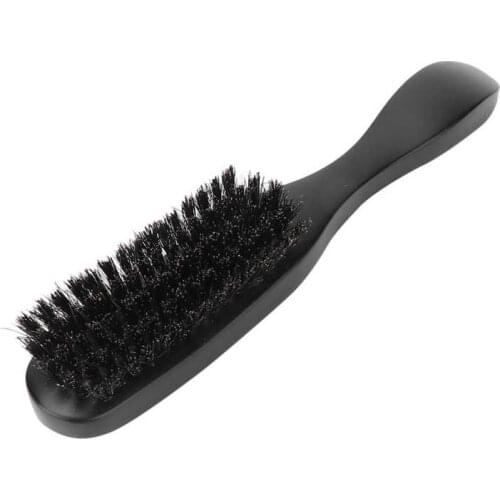 Hair Brush Hair Brush Portable Beard Brush Wooden Handle Beard Grooming Cleaning Brush Styling Tool (Black) Hair Comb