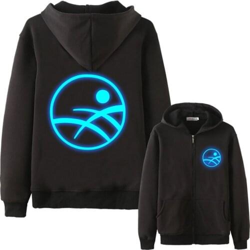 High-Q Unisex Touken Ranbu Tsurumaru Kuninaga luminous Hooded Hoodie Anime KATSUGEKI/TOUKEN Noctilucent Cardigan jacket hoodie