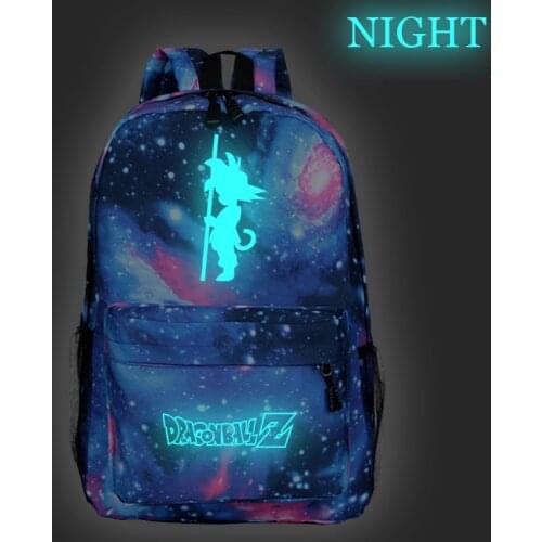 Hot sale Son Goku Luminous Backpack Students school bag Mochila Boys Girls Back to School Book Bag Teens backpack Travel Bag
