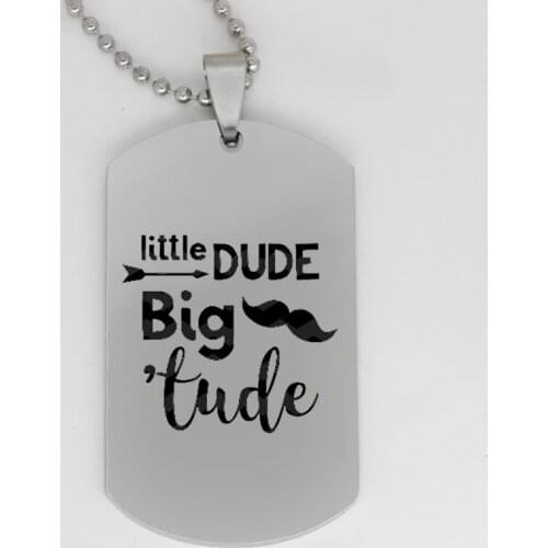Ufine jewelry fashion pendant army card little dude big moustache tube stainless steel customed necklace N4118