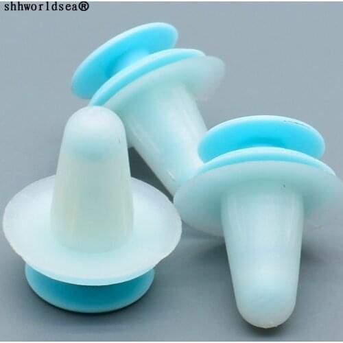 Worldgolden 100pcs auto fasteners Blue Door Panel Retainer for Toyota 67771-22010, 67771-16020