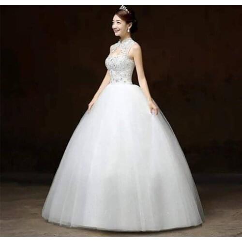 Custom Wedding Gowns Women See Through Back Dress