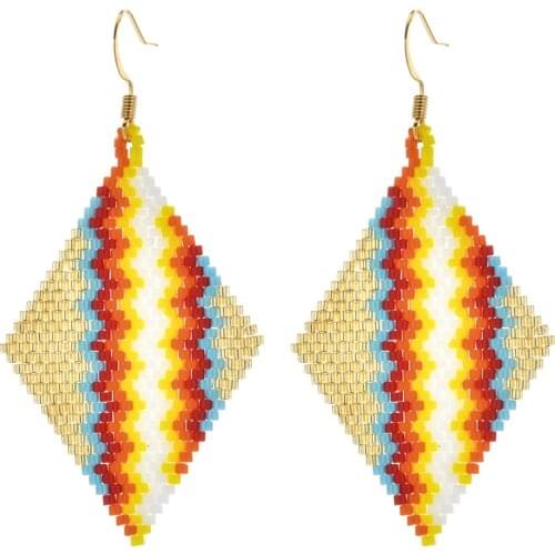 ZMZY New Design Beads MIYUKI Earrings For Women Earrings Femme Earring Boho Style 2021 Handwoven Jewelry Party Gift
