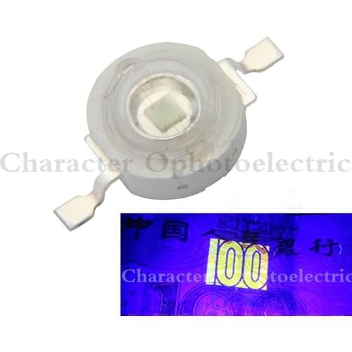 10pcs 3W High Power LED UV Light Chip 395-400nm Ultra Violet not pcb for DIY