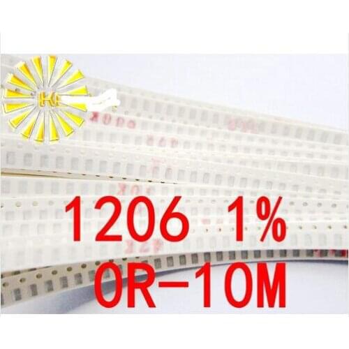 170valuesX50pcs=8500pcs 1206 SMD Resistor Kit Assorted Kit 0R-1M ohm 1% Sample Kit Sample bag