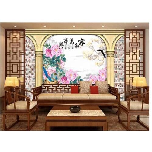 3d wallpaper 3d tv wall paper non-woven Xingzhong European Roman column, and all the TV setting wall paintings wallpaper