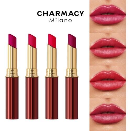 CHARMACY Non-stick Cup Waterproof Lipstick Matte Easy To Wear Long-lasting Lipstick Light Red Velvet Lip Makeup Women Cosmetics