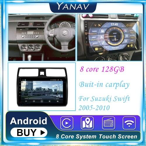 128G Car Radio stereo receiver For Suzuki Swift 2005-2010 Android GPS Navigation Video HD Touch Screen Multimedia MP3 Player