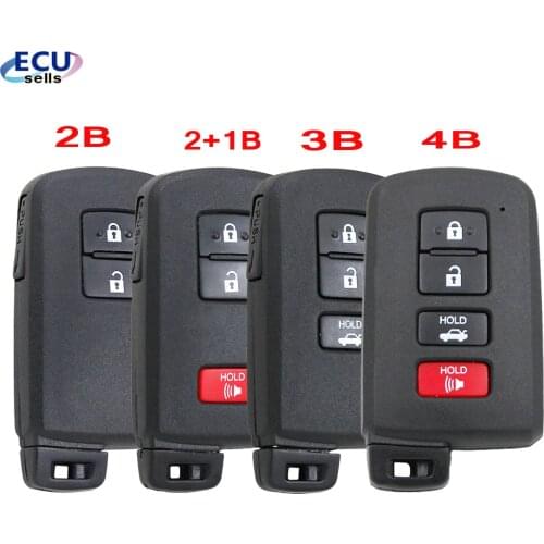 2 / 2+1 / 3 / 4 Button Smart Remote Car Key Shell Case for Toyota Avalon Camry Hybrid Corolla Highlander RAV4 2012 - 2016