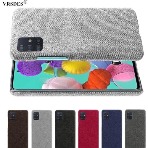 For Samsung A51 A71 A50 A70 S20 FE S8 S9 S10 Plus Luxury Cloth Texture Fitted Case Cover For Galaxy Note 8 9 A20 A30 A40 S7 Edge