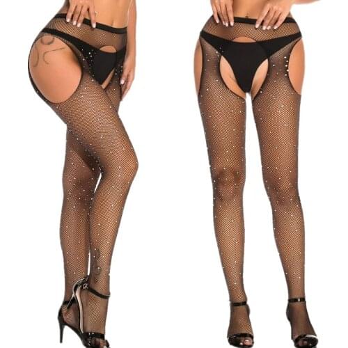 Stockings hot women intimate sexy lingerie Exotic Stockings Decoration Costumes Hose Teddy Porno Intimate Rhinestone Hosiery