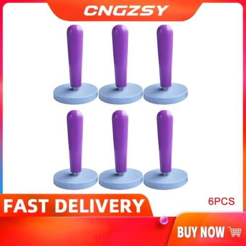 6PCS rubber coated disc with handle car wrapping magnet round magnet with handle strong fixing tools A12P