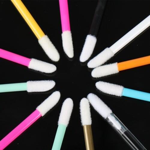 Hot Sale 50PCS/Pack Disposable Cosmetic Makeup Lip Brush Lipstick Lip Glossy Wands Applicator Eyeshadow Lip Gloss Brushes Tools