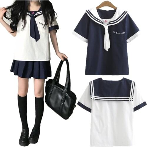 Harajuku School Clothes Women Tops Lovely Embroidery Rose Flower T Shirt Sailor Collar Short Sleeve Casual Shirts Superstar Town